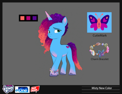 Size: 1055x815 | Tagged: safe, misty brightdawn, pony, unicorn, g5, my little pony: make your mark, official, atomic cartoons, atomic cartoons logo, concept art, cutie mark, eone, female, horn, mare, my little pony logo, rebirth misty, solo