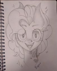 Size: 3352x4124 | Tagged: safe, artist:6hellboy9, oc, oc only, oc:danzei animation jora, bat pony, pony, not pinkie pie, solo, traditional art