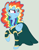 Size: 420x536 | Tagged: safe, artist:doggie31, rainbow dash, pegasus, g4, alternate hairstyle, brave, brave (movie), clothes, cosplay, costume, crossover, curly mane, disney, disney princess, female, mare, merida, pixar, rainbow dash always dresses in style, simple background, solo, white background