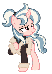 Size: 2812x3981 | Tagged: safe, artist:return 0, oc, oc only, oc:vivi poff, unicorn, clothes, horn, jacket, show accurate, solo, sweater