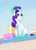 Size: 1573x2164 | Tagged: safe, artist:waffletheheadmare, rarity, pony, unicorn, g4, bag, bearskin, boots, clothes, cute, female, goggles, hat, horn, jewels, luggage, mare, outdoors, raribetes, shoes, sitting, smiling, snow, snowfall, suitcase, train station, winter