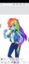 Size: 1224x2700 | Tagged: safe, artist:rr29578979, rainbow dash, human, equestria girls, g4, wip