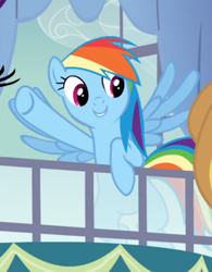 Size: 468x600 | Tagged: safe, screencap, rainbow dash, waving