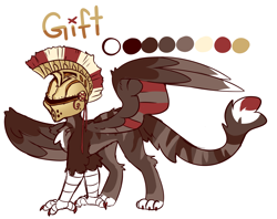 Size: 4259x3374 | Tagged: safe, artist:ruef, oc, oc:gift, griffon, female, helmet, solo