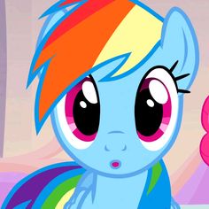 Size: 236x236 | Tagged: safe, screencap, rainbow dash, pegasus, pony, g4, my little pony: friendship is magic, :o, cropped, cute, dashabetes, episode needed, female, mare, offscreen character, open mouth, solo