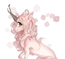 Size: 8808x7999 | Tagged: safe, artist:paliona, oc, oc:hazel (doekitty), pony, unicorn, absurd resolution, female, horn, mare, simple background, solo, transparent background, wood horn