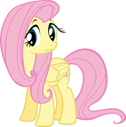 Size: 1280x1283 | Tagged: safe, artist:krazy3, fluttershy, pegasus, pony, friendship is magic, g4, my little pony: friendship is magic, .svg available, female, folded wings, frown, mare, simple background, solo, transparent background, vector, wings