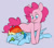 Size: 4530x4009 | Tagged: safe, artist:chub-wub, pinkie pie, rainbow dash, earth pony, pegasus, pony, g4, absurd resolution, blue background, cute, dashabetes, diapinkes, duo, duo female, female, floppy ears, folded wings, lesbian, lying down, mare, missing cutie mark, one eye closed, prone, ship:pinkiedash, shipping, simple background, sploot, wings