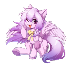 Size: 2546x2296 | Tagged: safe, artist:gale spark, oc, oc only, oc:kamina morna, pegasus, pony, open mouth, open smile, simple background, smiling, solo, transparent background, wings