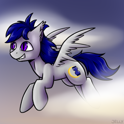 Size: 4000x4000 | Tagged: safe, artist:jellysketch, oc, oc only, bat pony, pony, absurd resolution, bat pony oc, ear fluff, fangs, flying, slit pupils, solo, spread wings, tail, wings