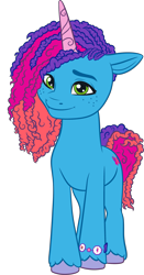 Size: 1763x3362 | Tagged: safe, misty brightdawn, pony, unicorn, g5, my little pony: make your mark, official, .ai available, .svg available, colored, female, flat colors, g5 brand assets, horn, mare, rebirth misty, simple background, solo, svg, transparent background, vector