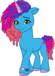 Size: 2334x3197 | Tagged: safe, misty brightdawn, pony, unicorn, g5, my little pony: make your mark, official, .ai available, .svg available, female, g5 brand assets, horn, mare, rebirth misty, simple background, solo, svg, transparent background, vector