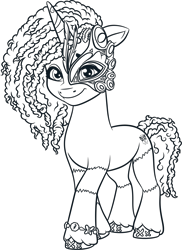 Size: 2487x3418 | Tagged: safe, misty brightdawn, pony, unicorn, g5, my little pony: make your mark, my little pony: make your mark chapter 4, official, the manesquerade ball, .ai available, .svg available, female, g5 brand assets, horn, lineart, mare, rebirth misty, simple background, solo, svg, transparent background, vector