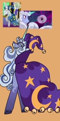 Size: 1026x2048 | Tagged: safe, artist:whimday, star swirl the bearded, pony, unicorn, g4, alternate design, beard, facial hair, hat, horn, magic, male, screencap reference, scroll, solo, stallion, telekinesis, unshorn fetlocks, wizard hat, wizard robe