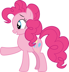 Size: 3000x3122 | Tagged: safe, artist:cloudy glow, pinkie pie, earth pony, pony, g4, griffon the brush off, my little pony: friendship is magic, female, mare, reconciliation, simple background, solo, transparent background, vector