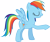 Size: 3575x3000 | Tagged: safe, artist:cloudy glow, rainbow dash, pegasus, pony, g4, griffon the brush off, my little pony: friendship is magic, eyes closed, female, mare, reconciliation, simple background, solo, transparent background, vector