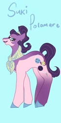 Size: 1026x2048 | Tagged: safe, artist:whimday, suri polomare, earth pony, pony, g4, alternate design, clothes, female, mare, scarf, solo