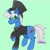 Size: 2048x2048 | Tagged: safe, oc, oc only, oc:starstruck expanse, pony, unicorn, blue coat, clothes, digital art, green eyes, horn, rocket, smiling, suit, white mane