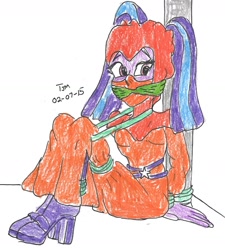 Size: 1264x1403 | Tagged: safe, aria blaze, equestria girls, g4, burqa, gag