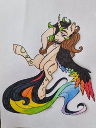 Size: 1620x2160 | Tagged: safe, artist:rainbow_hole, oc, oc only, alicorn, pony, solo