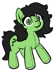 Size: 433x569 | Tagged: safe, artist:harmonicglow, oc, oc only, oc:filly anon, original species, plush pony, pony, button eyes, female, filly, plushie, simple background, solo, transparent background