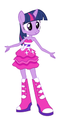 Size: 710x1420 | Tagged: safe, artist:megalayed, edit, vector edit, twilight sparkle, human, unicorn, anthro, plantigrade anthro, equestria girls, g4, my little pony equestria girls, bare shoulders, boots, clothes, dress, fall formal outfits, female, horn, mare, shoes, simple background, sleeveless, sleeveless dress, solo, strapless, strapless dress, transparent background, twilight ball dress, unicorn twilight, vector, what do you think?