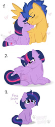 Size: 555x1275 | Tagged: safe, artist:mixtanne, flash sentry, twilight sparkle, alicorn, pegasus, pony, comic, female, male, mare, offspring, parent:flash sentry, parent:twilight sparkle, parents:flashlight, preglight sparkle, pregnant, ship:flashlight, shipping, stallion, straight, twilight sparkle (alicorn)