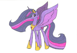 Size: 978x675 | Tagged: source needed, safe, artist:rainbowthunders, twilight sparkle, alicorn, pony, g4, older, older twilight, older twilight sparkle (alicorn), princess twilight 2.0, simple background, slender, solo, tall, thin, twilight sparkle (alicorn), white background