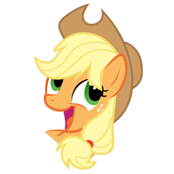 Size: 3083x3082 | Tagged: safe, artist:1611volk, applejack, earth pony, pony, g4, my little pony: friendship is magic, adorable face, applebetes, bust, cowboy hat, cute, female, happy, hat, jackabetes, mare, open mouth, simple background, solo, transparent background, vector