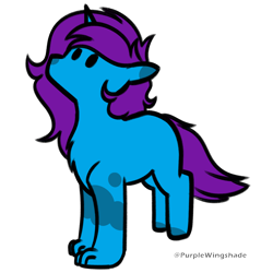 Size: 3000x3000 | Tagged: safe, artist:purple wingshade, oc, oc only, oc:creatio, dog, dog pony, original species, pony, unicorn, horn, solo