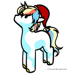 Size: 3000x3000 | Tagged: safe, artist:purple wingshade, oc, oc only, oc:maui, pony, unicorn, christmas, hat, holiday, horn, santa hat, solo