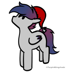 Size: 3000x3000 | Tagged: safe, artist:purple wingshade, oc, oc only, oc:bordy, pegasus, pony, christmas, hat, holiday, santa hat, solo