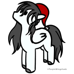 Size: 3000x3000 | Tagged: safe, artist:purple wingshade, oc, oc only, oc:frost, pegasus, pony, christmas, hat, holiday, santa hat, solo