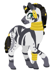 Size: 1437x1960 | Tagged: safe, artist:ikanahairitto, zecora, zebra, g4, female, mare, redesign, simple background, smiling, solo, transparent background