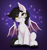 Size: 3932x4182 | Tagged: safe, alternate character, alternate version, artist:empress-twilight, oc, oc only, oc:jolting madness, bat pony, pony, bat pony oc, bat wings, black mane, black tail, cheek fluff, chest fluff, claws, colored hooves, colored wings, commission, ear fluff, ear tufts, eye clipping through hair, eyebrows, eyebrows visible through hair, fangs, glasses, gradient eyes, gradient wings, hooves, leg fluff, looking at you, male, shiny eyes, sitting, slit pupils, smiling, smiling at you, solo, sparkles, spread wings, stallion, tail, tail wrap, tied tail, unshorn fetlocks, white coat, wing claws, wings, ych result