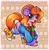 Size: 2560x2632 | Tagged: safe, artist:dariarchangel, oc, oc only, oc:dazha, pony, unicorn, :d, adorable face, blue eyes, boots, clothes, cute, cute face, cute smile, earmuffs, female, female oc, fur, heart, hoof shoes, horn, jacket, long scarf, long socks, ocbetes, open mouth, open smile, orange hair, orange mane, orange tail, passepartout, patterned background, pink coat, pony oc, raised hoof, scarf, shoes, small horn, smiling, snow, snowflake, socks, solo, standing on two hooves, striped scarf, striped socks, tail, tied tail, traditional art, unicorn oc, winter clothes, winter coat, winter outfit