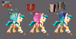 Size: 6000x3089 | Tagged: safe, hitch trailblazer, earth pony, pony, g5, my little pony: a new generation, official, concept art, fake wings, male, solo, stallion