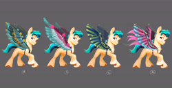 Size: 6000x3089 | Tagged: safe, hitch trailblazer, earth pony, pony, g5, my little pony: a new generation, official, concept art, fake wings, male, solo, stallion