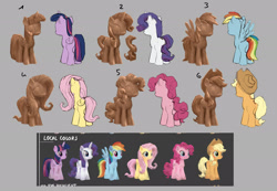 Size: 3000x2074 | Tagged: safe, applejack, fluttershy, pinkie pie, rainbow dash, rarity, twilight sparkle, alicorn, earth pony, pegasus, pony, unicorn, g4, g5, my little pony: a new generation, official, applejack's hat, concept art, cowboy hat, female, figurine, folded wings, group, hat, horn, mane six, mare, sextet, spread wings, twilight sparkle (alicorn), wings