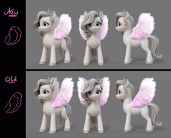 Size: 2226x1788 | Tagged: safe, pipp petals, pegasus, pony, g5, my little pony: a new generation, official, concept art, female, mare, solo, spread wings, wings