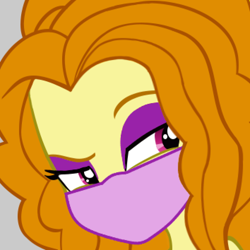 Size: 720x720 | Tagged: safe, editor:brokenadam, adagio dazzle, equestria girls, g4, coronavirus, covid-19, eyeshadow edit, face mask, mask