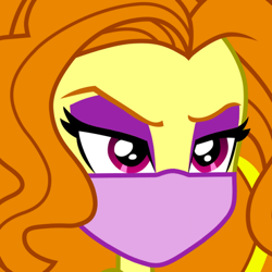 Size: 720x720 | Tagged: safe, editor:brokenadam, adagio dazzle, equestria girls, g4, coronavirus, covid-19, eyeshadow edit, face mask, mask