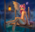 Size: 2000x1788 | Tagged: safe, artist:falses, fluttershy, firefly (insect), fly, insect, pegasus, pony, semi-anthro, g4, adorasexy, bedroom eyes, belly, blushing, collarbone, complex background, cute, digital art, eyelashes, eyes open, fog, humanoid torso, lake, lamp, lantern, legs, legs in air, legs together, lidded eyes, lilypad, looking at you, moon, night, one wing out, outdoors, pier, raised leg, reeds, ribcage, sexy, shyabetes, sitting, smiling, smiling at you, solo, stars, sultry pose, thighs, water, wings