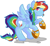 Size: 578x537 | Tagged: safe, artist:softfur, rainbow dash, pegasus, pony, g4, 2012, digital art, full body, pixel art, rearing, simple background, smiling, solo, white background