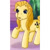 Size: 253x253 | Tagged: safe, screencap, bumblesweet (g3), earth pony, pony, g3, the runaway rainbow, cropped, female, mare, outdoors, raised hoof, shocked, solo, tail, yellow mane, yellow tail