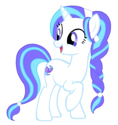 Size: 980x1036 | Tagged: safe, artist:lunamidnight1998, oc, oc only, oc:selenite, pony, unicorn, crystal, cute, digital art, female, horn, mare, ocbetes, simple background, smiling, solo, white background