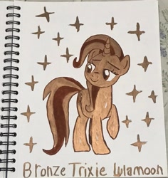 Size: 1931x2048 | Tagged: safe, artist:gregorithebrony, trixie, pony, unicorn, g4, horn, raised hoof, smiling, solo, stars, traditional art