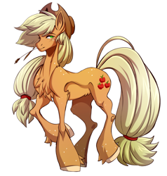 Size: 2741x2885 | Tagged: safe, artist:1an1, applejack, earth pony, pony, g4, simple background, solo, white background