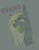 Size: 1014x1287 | Tagged: safe, artist:stray prey, oc, oc only, oc:adrenaline, ghoul, pony, undead, fallout equestria, gray coat, looking at you, not derpy, open mouth, solo, tan mane, teeth