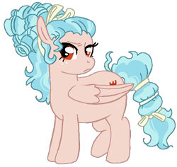 Size: 768x726 | Tagged: safe, artist:reeseisinsane, cozy glow, pegasus, pony, g4, adult, adult cozy glow, bow, chubby, cozy glow is not amused, curly hair, curly mane, curly tail, headcanon in the description, messy mane, older, older cozy glow, simple background, story included, tail, tail bow, transparent background, unamused